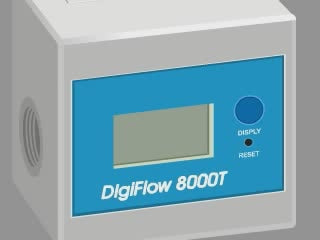 Digital Water Flow Meter 3/8" NPT with Countdown Feature for Filter